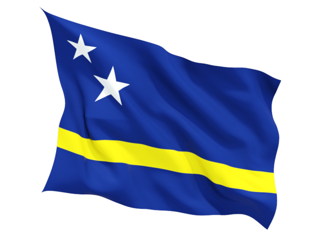 Fluttering flag. Download flag icon of Curacao at PNG format