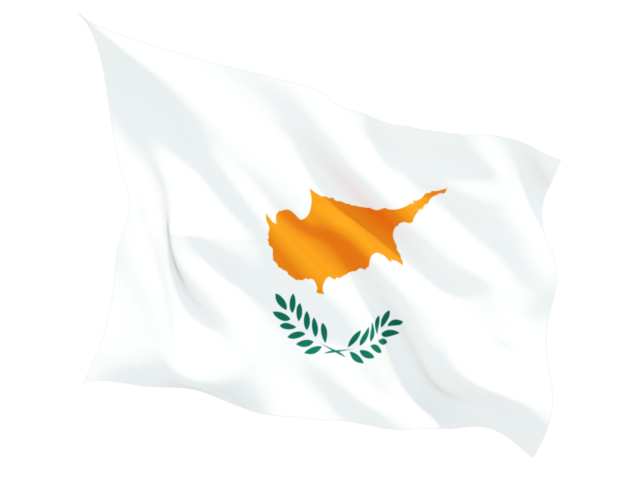Fluttering flag. Download flag icon of Cyprus at PNG format
