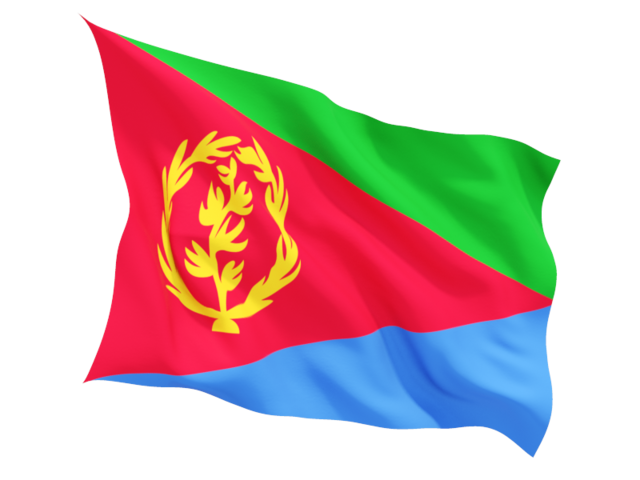 Fluttering flag. Download flag icon of Eritrea at PNG format