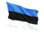 Estonia. Fluttering flag. Download icon.