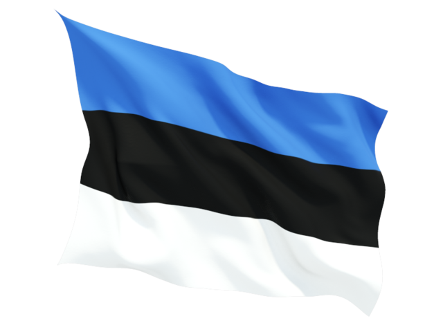 Fluttering flag. Download flag icon of Estonia at PNG format