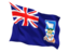 Falkland Islands. Fluttering flag. Download icon.