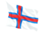 Фарерские острова. Развевающийся флаг. Скачать иконку.