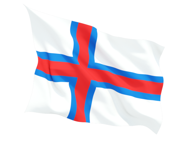 Fluttering flag. Download flag icon of Faroe Islands at PNG format