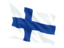 Finland. Fluttering flag. Download icon.