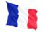 France. Fluttering flag. Download icon.