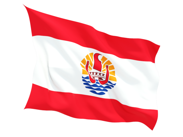 Fluttering flag. Download flag icon of French Polynesia at PNG format