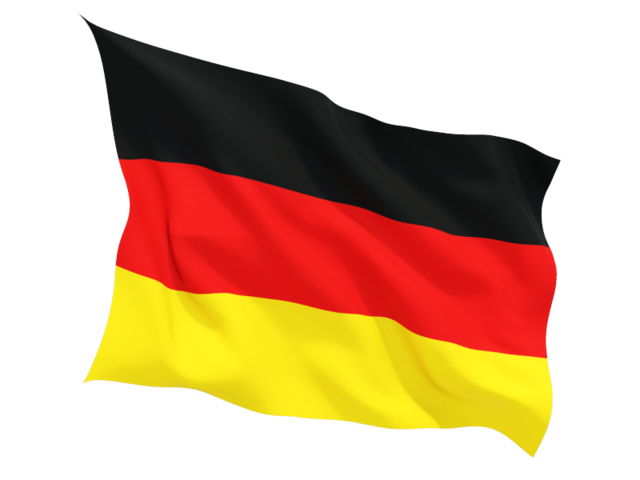 Fluttering flag. Download flag icon of Germany at PNG format