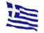 Greece. Fluttering flag. Download icon.