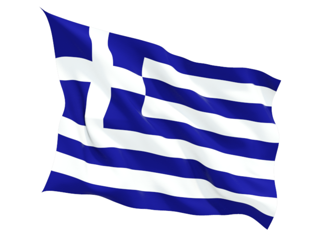 Fluttering flag. Download flag icon of Greece at PNG format