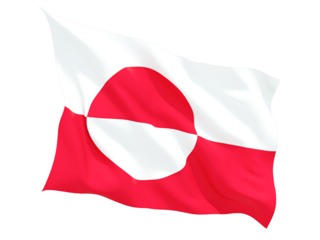 Fluttering flag. Download flag icon of Greenland at PNG format