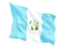 Гватемала. Развевающийся флаг. Скачать иконку.