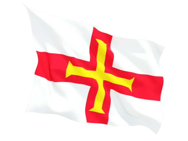 Fluttering flag. Download flag icon of Guernsey at PNG format