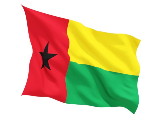 Fluttering flag. Download flag icon of Guinea-Bissau at PNG format