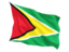 Guyana. Fluttering flag. Download icon.