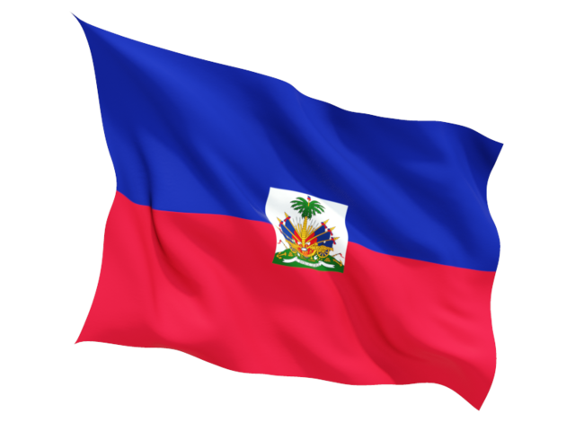 Fluttering flag. Download flag icon of Haiti at PNG format
