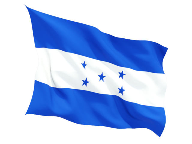 Развевающийся флаг. Скачать флаг. Гондурас