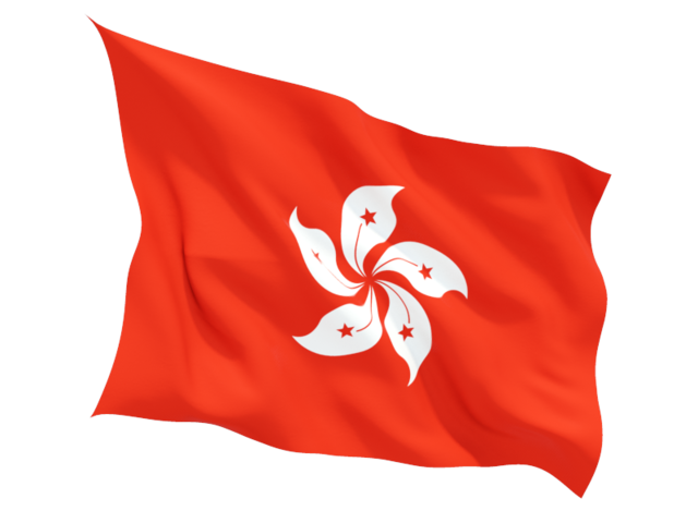 Fluttering flag. Download flag icon of Hong Kong at PNG format