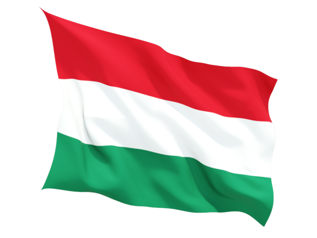 Fluttering flag. Download flag icon of Hungary at PNG format