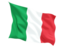 Italy. Fluttering flag. Download icon.