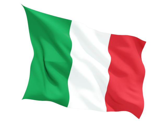 Fluttering flag. Download flag icon of Italy at PNG format