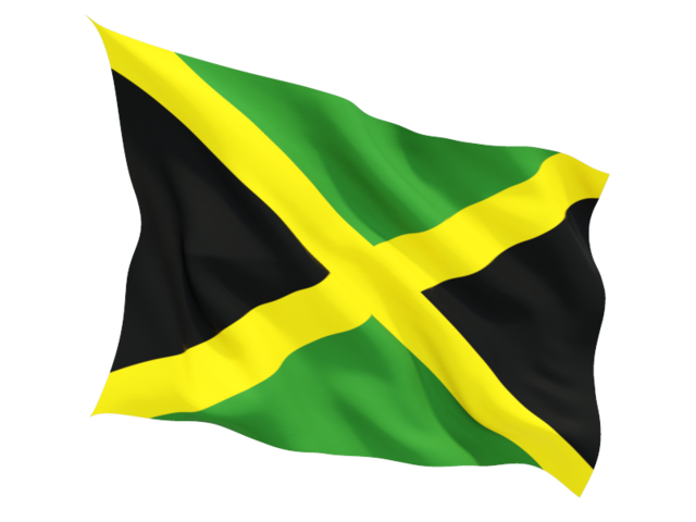 Fluttering flag. Download flag icon of Jamaica at PNG format