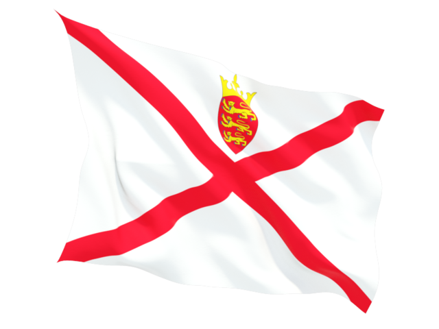 Fluttering flag. Download flag icon of Jersey at PNG format