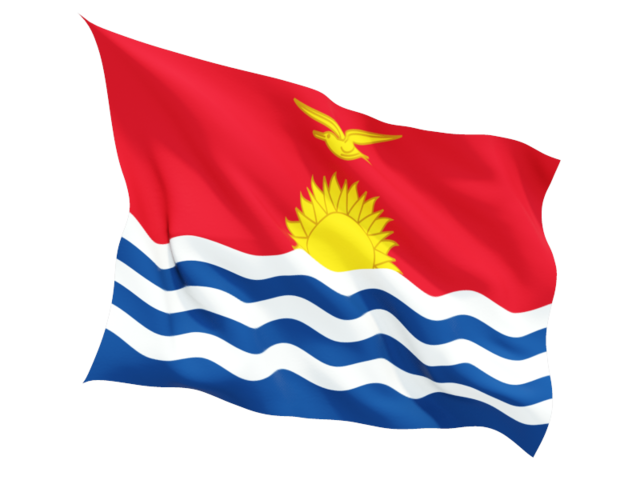 Развевающийся флаг. Скачать флаг. Кирибати