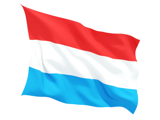 Fluttering flag. Download flag icon of Luxembourg at PNG format