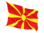 Macedonia. Fluttering flag. Download icon.