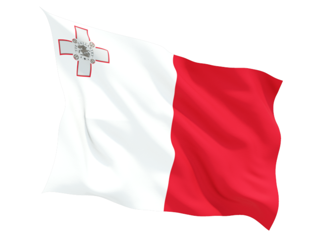 Fluttering flag. Download flag icon of Malta at PNG format