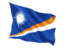 Marshall Islands. Fluttering flag. Download icon.