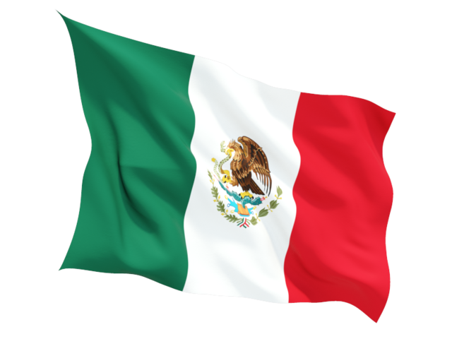 Развевающийся флаг. Скачать флаг. Мексика