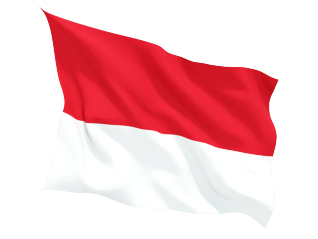 Fluttering flag. Download flag icon of Monaco at PNG format