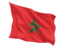 Morocco. Fluttering flag. Download icon.
