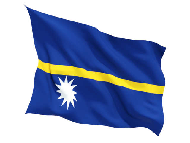 Развевающийся флаг. Скачать флаг. Науру