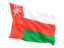 Oman. Fluttering flag. Download icon.