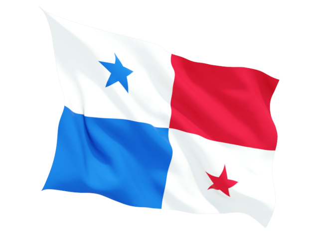 Fluttering flag. Download flag icon of Panama at PNG format