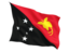 Papua New Guinea. Fluttering flag. Download icon.