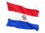 Paraguay. Fluttering flag. Download icon.