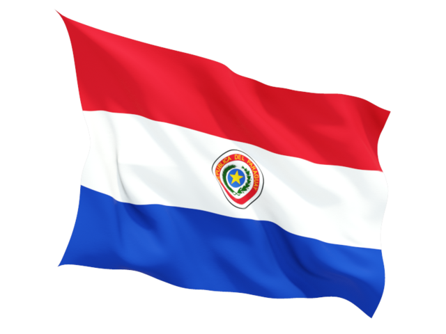 Fluttering flag. Download flag icon of Paraguay at PNG format