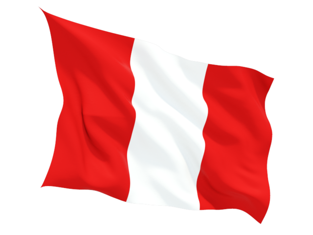 Fluttering flag. Download flag icon of Peru at PNG format
