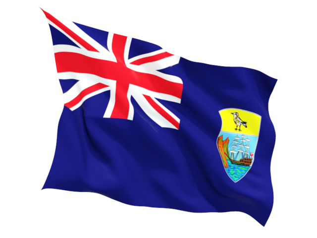 Fluttering flag. Download flag icon of Saint Helena at PNG format