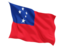 Samoa. Fluttering flag. Download icon.