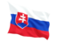 Slovakia. Fluttering flag. Download icon.