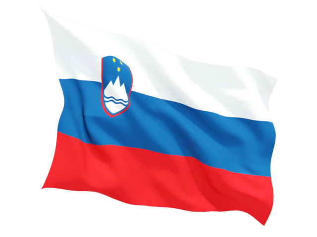 Fluttering flag. Download flag icon of Slovenia at PNG format