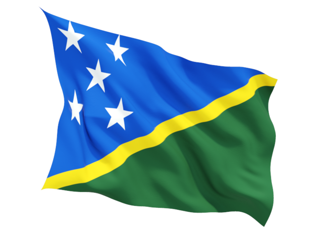 Fluttering flag. Download flag icon of Solomon Islands at PNG format