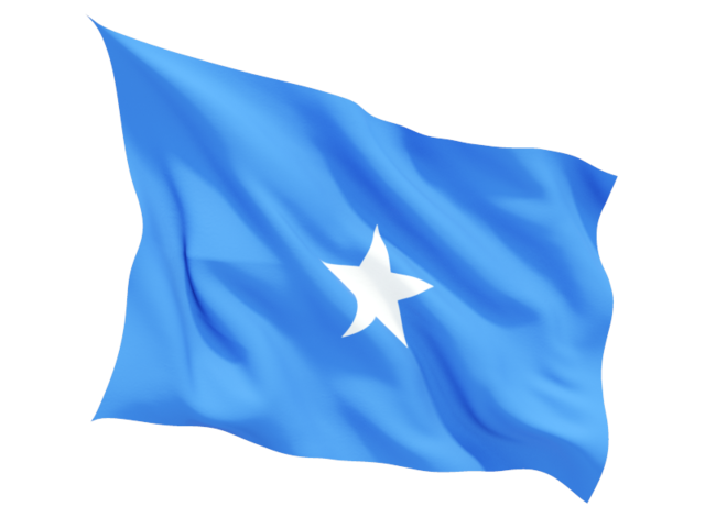 Развевающийся флаг. Скачать флаг. Сомали