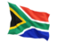 South Africa. Fluttering flag. Download icon.