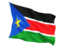 South Sudan. Fluttering flag. Download icon.